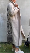 Women Lapel with Different Prints On The Back Casual Coat