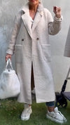 Women Lapel with Different Prints On The Back Casual Coat