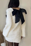 Women Elegant Bow Tie Party Sequin Dress