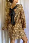 Women Elegant Bow Tie Party Sequin Dress