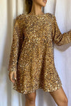 Women Elegant Bow Tie Party Sequin Dress