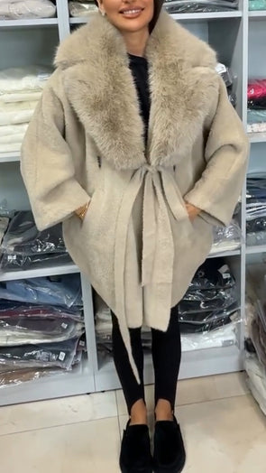 Women Fur Collar Temperament Casual Coat
