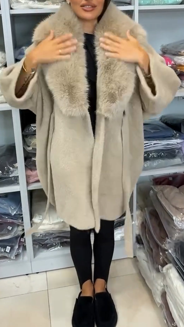 Women Fur Collar Temperament Casual Coat
