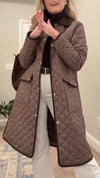 Women Lapel Plaid Temperament Casual Coat