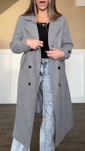 Women Lapel Temperament Casual Coat