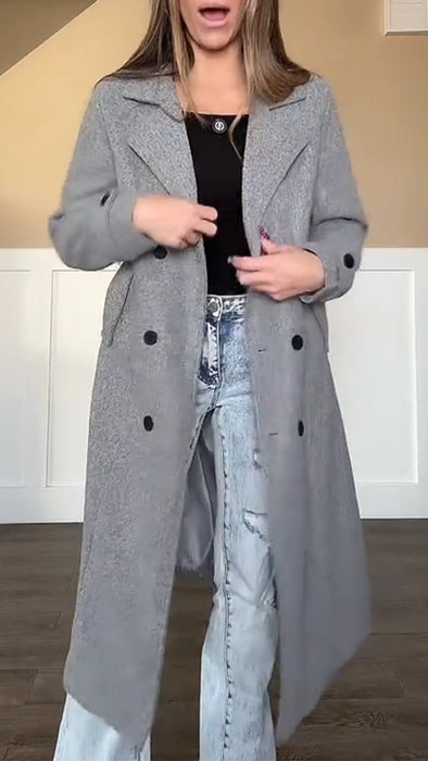 Women Lapel Temperament Casual Coat