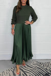 Ladies Round Neck Patchwork Casual Dress