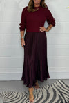 Ladies Round Neck Patchwork Casual Dress