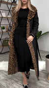 Women Lapel Leopard Print Temperament Casual Coat