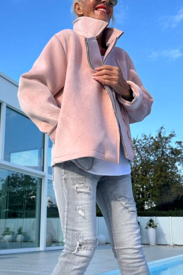 Women Stand Collar Temperament Casual Jacket