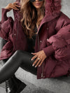 Women Fur Collar Casual Cotton Jacket
