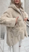 Women Hooded Plush Casual Coat