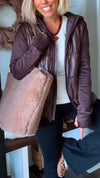 Women Hooded Patchwork Casual Jacket