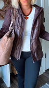 Women Hooded Patchwork Casual Jacket
