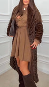 Women Lapel Plush Temperament Casual Coat