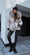 Women Fur Collar Temperament Casual Cotton Jacket