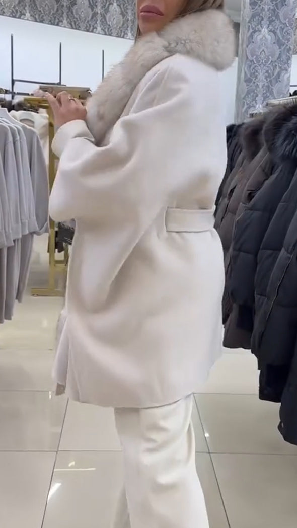 Women Fur Collar Temperament Casual Coat