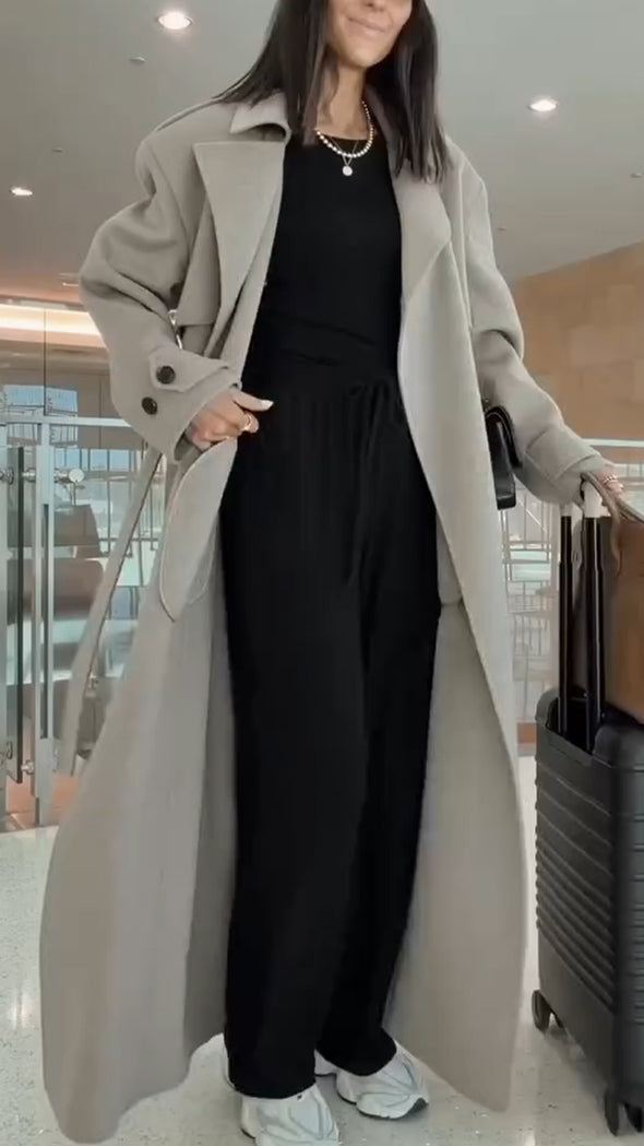 Women Lapel Temperament Casual Coat