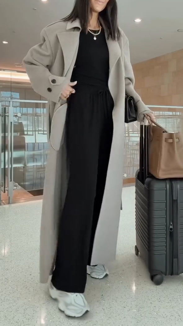 Women Lapel Temperament Casual Coat