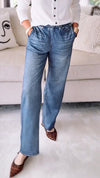 Women Washed Casual Sweatpant Jeans