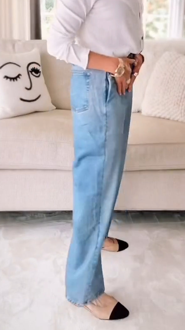Women Washed Casual Sweatpant Jeans
