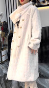 Women Plush Double-breasted Temperament Casual Coat