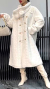 Women Plush Double-breasted Temperament Casual Coat