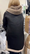 Women Standing Collar Plush Reversible Casual Coat