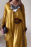 Women Casual Satin Leopard Print Shirt + Wide-Leg Pants Suit