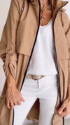Women Hooded Patchwork Casual Jacket