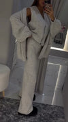 Women Knitted Casual Three-piece Suit
