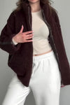 Women Casual Stand Collar Zipper Large Pocket Plush Jacket