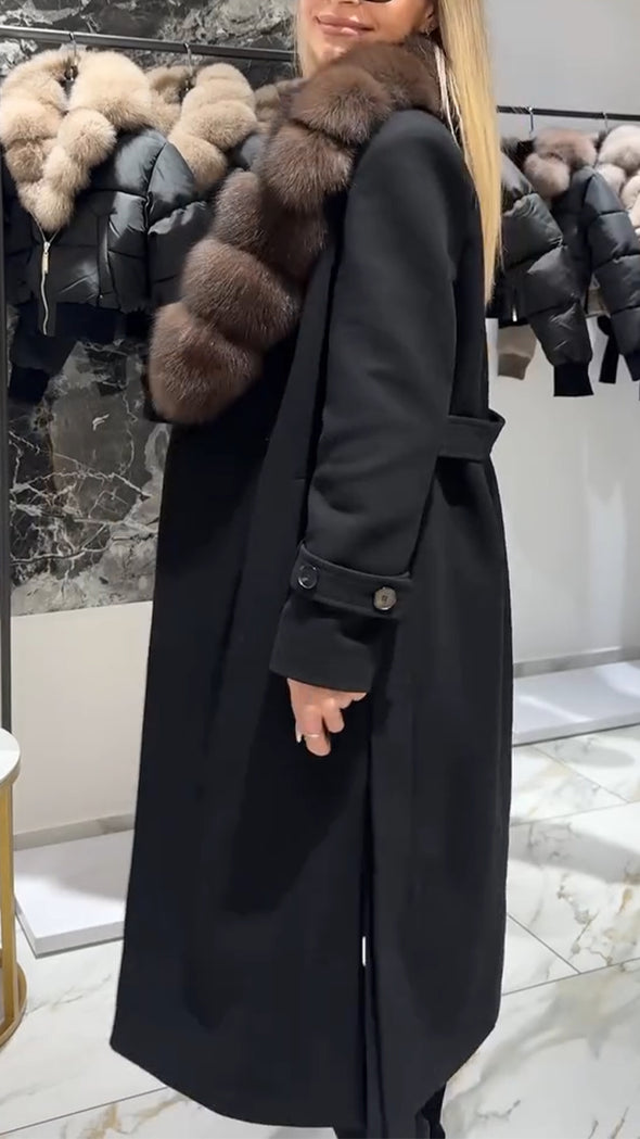 Women Fur Collar Temperament Casual Coat