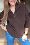 Women Lapel Knitted Casual Sweater