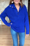 Women Lapel Knitted Casual Sweater