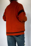 Women Casual Contrast Metal Zipper Knit Cardigan