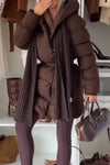 Women Solid Color Buttoned Casual Cotton Coat