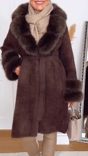 Women Fur Collar Temperament Casual Plush Coat