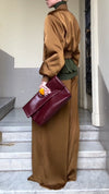Women Round Neck Zipper Jacket + Pants Solid Color Temperament Casual Suit