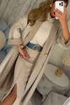 Women Lapel Casual Long Cardigan