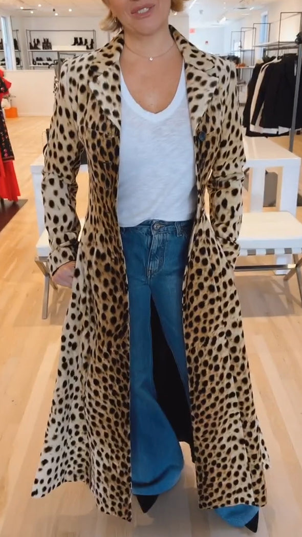 2 for $89.99 + FREE Ship 🔥 Women Lapel Leopard Print Casual Flared Coat