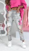 Women's Street Graffiti Casual Jeans