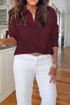 Women's Casual Solid V-Neck Knit Sweater and Casual Straight Pants