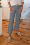 Women's Casual Solid V-Neck Knit Sweater and Casual Straight Pants