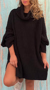 Ladies' Round Knitted Striped Casual Sweater