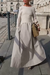 Women's Elegant Solid Color Round Neck Backless A-Line Dress
