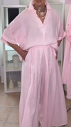 Womens Lapel Solid Color Casual Set