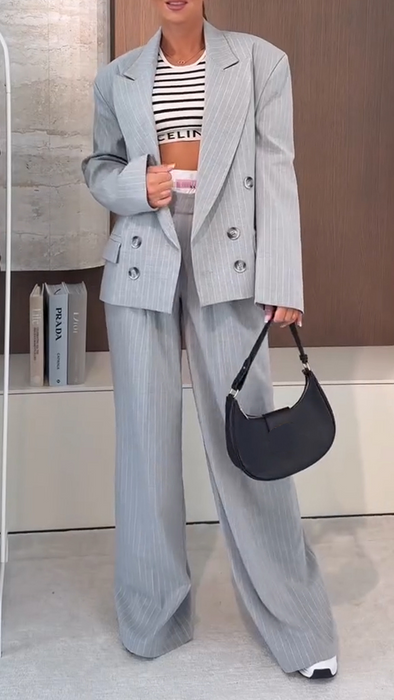Womens Lapel Vertical Style Commuter Set