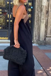 Women's Cross Halter Neck Sleeveless Stitching Dress