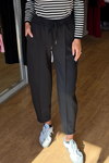 Women Drawstring Solid Color Casual Pants